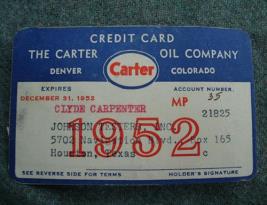 Humble Oil service stations branded as “Carter”